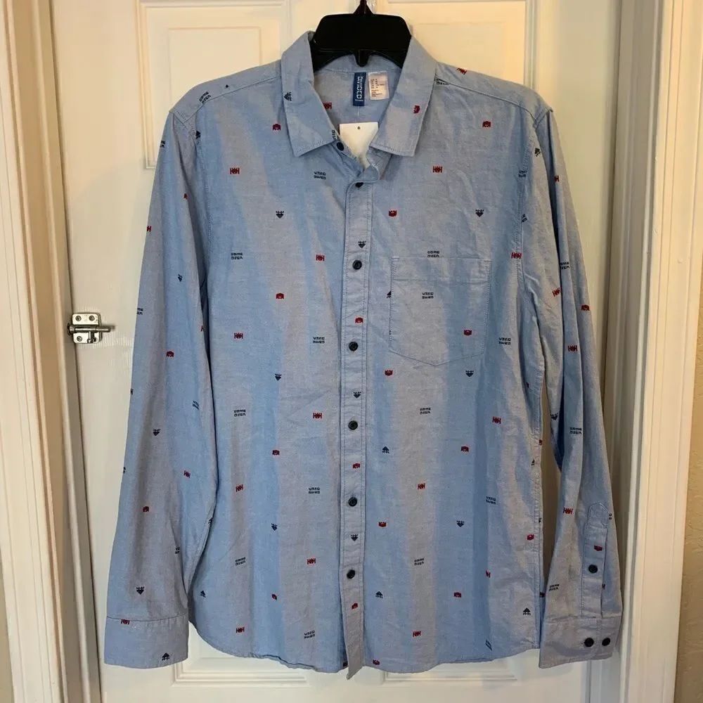 Game Over Button Down Shirt by Divided